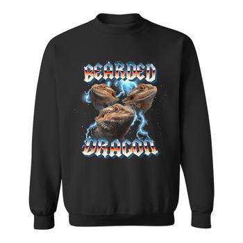 Retro 80S Heavy Metal Band Glam Rock Bearded Dragon Lover Long