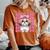コケット 弓 シーズー 女の子 犬 ママ 母の日 ピンク レディースオーバーサイズコンフォートTシャツ Yam