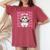 コケット 弓 シーズー 女の子 犬 ママ 母の日 ピンク レディースオーバーサイズコンフォートTシャツ Crimson