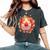 いちご モルモット 水彩 花柄 かわいい モルモット レディースオーバーサイズコンフォートTシャツ Pepper