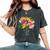 美しいユリの春の花 フローラルプリント ガーデニング レディースオーバーサイズコンフォートTシャツ Pepper