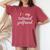 I Heart My Tattooed Girlfriend かわいいレッドハートデザイン レディースオーバーサイズコンフォートTシャツ Crimson