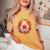 いちご モルモット 水彩 花柄 かわいい モルモット レディースオーバーサイズコンフォートTシャツ Mustard