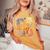 マティス 絵画 美的 花 人工抽象 秋 レディースオーバーサイズコンフォートTシャツ Mustard