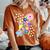 うさぎ花 レディースオーバーサイズコンフォートTシャツ Yam