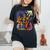 マティス 絵画 美的 花 人工抽象 秋 レディースオーバーサイズコンフォートTシャツ 黒