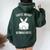 面白いイースタージョークguess What Bunny Butt メンズ レディース レディース オーバーサイズ パーカー バックプリント ネイビーブルー