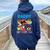 Daddy Of Birthday Girl Gracie Birthday Dolls Girl Party Women Oversized Hoodie Back Print Navy Blue