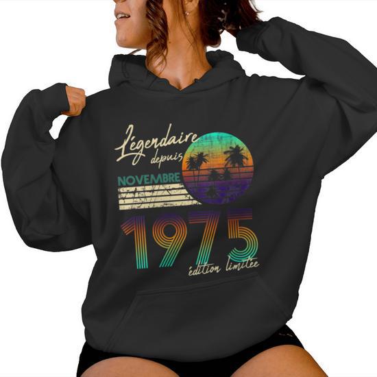 T-Shirt Vintage 'Né En 1975' - Cadeau Anniversaire Pour Homme - Edition Limitée - Coupe Classique, Col Tissé