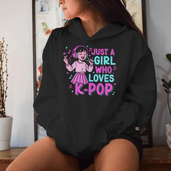 Just A Girl Who Loves Kpop Lover Cute K-Pop Girl Graphic Women