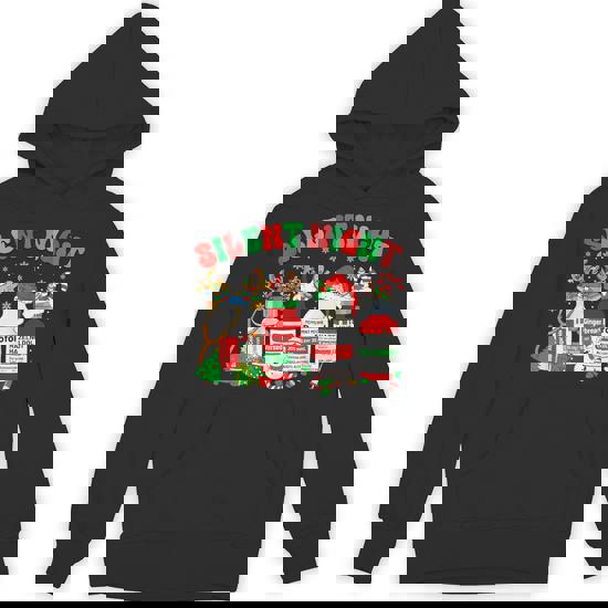 Retro Propofol Silent Night Er Ed Rn Icu Nurses Christmas Hoodie