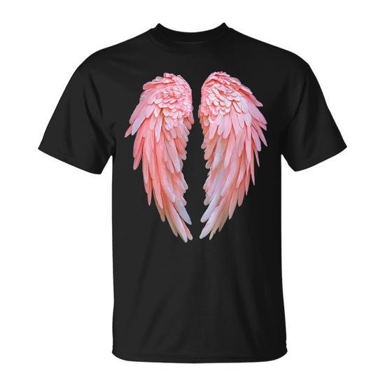 Graphic Angel Wings On Back T-Shirt - Monsterry
