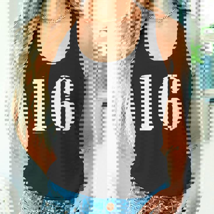 16番 16番 番号付き タンクトップ