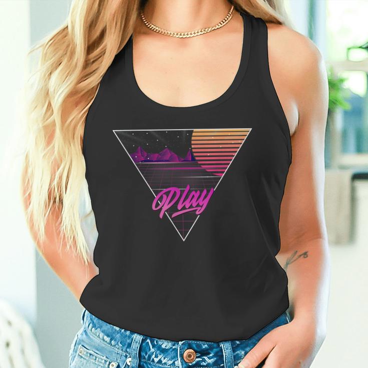 1980年代ynthwave ギフトtシャツ ゲーマーtシャツ レトロスタイリング タンクトップ