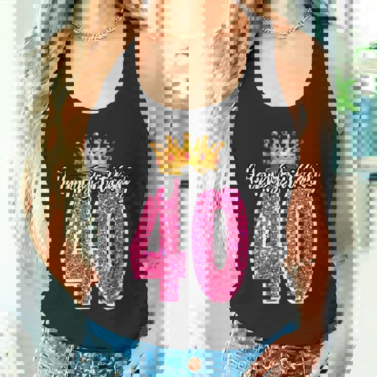 40歳 ハッピーバースデー キュート 40歳 誕生日 マッチング タンクトップ