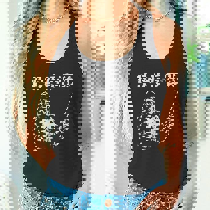 4545135、面白いゴリラリフティングスクワットベンチプレスジム数学 タンクトップ