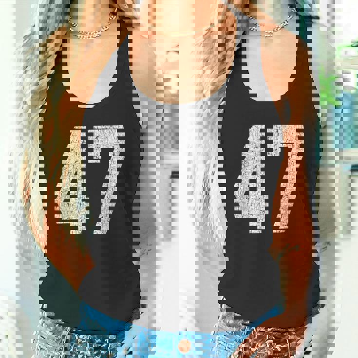 47 ジャージユニフォーム バーシティ スポーツ番号 47歳の誕生日 タンクトップ