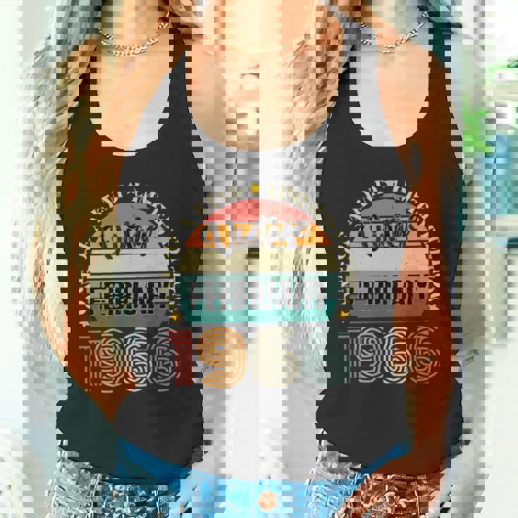 58歳 ヴィンテージ 1966年2月 58歳の誕生日 レトロ 長袖tシャツ タンクトップ