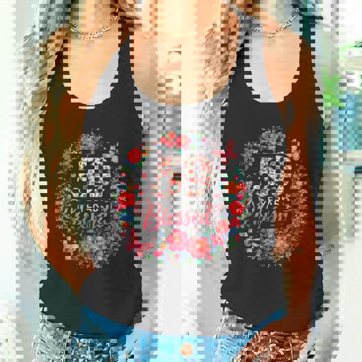 59歳 祝福 59歳 フローラル 59歳の誕生日プレゼント タンクトップ