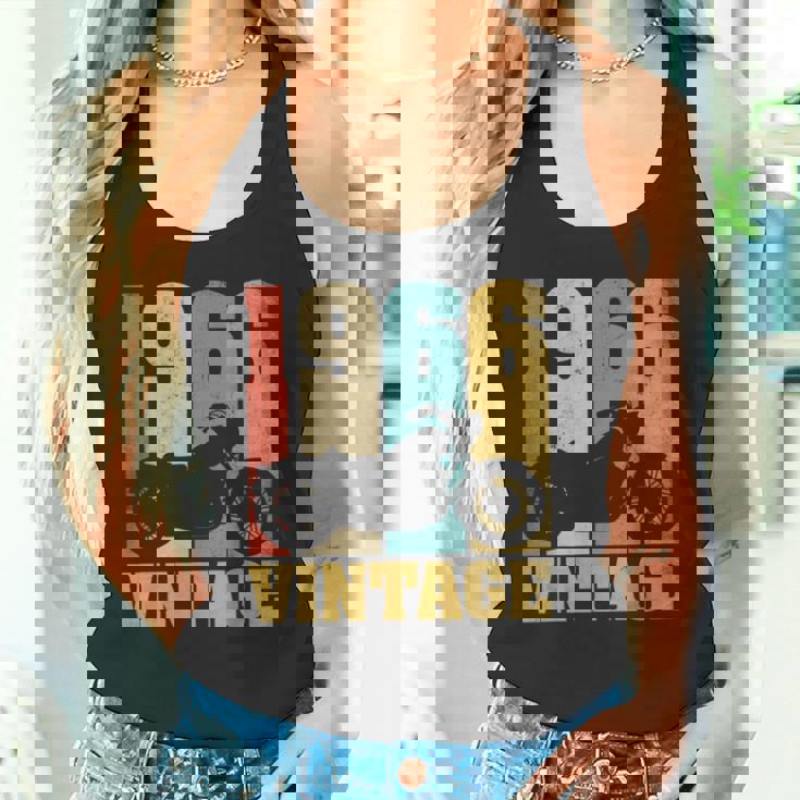 60 歳の誕生日バイカーギフトtシャツ-ヴィンテージ1966バイク タンクトップ