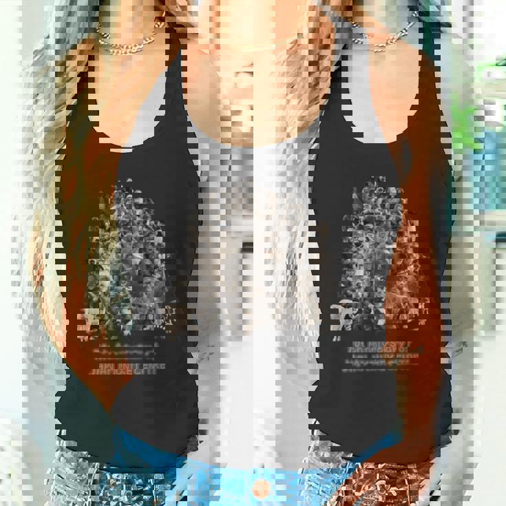 70周年だよ！70頭集合セピア 長袖tシャツ タンクトップ