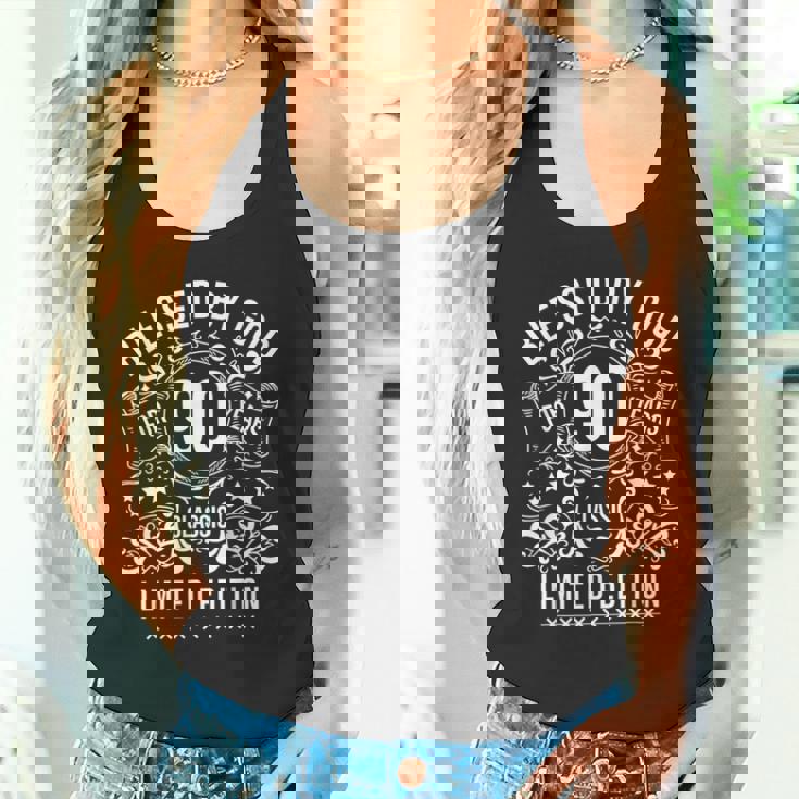 90歳のヴィンテージハッピー90歳の誕生日に神に祝福 タンクトップ