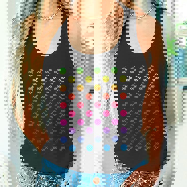 9月15日 ドットデー マルチカラー レインボー 水玉 タンクトップ