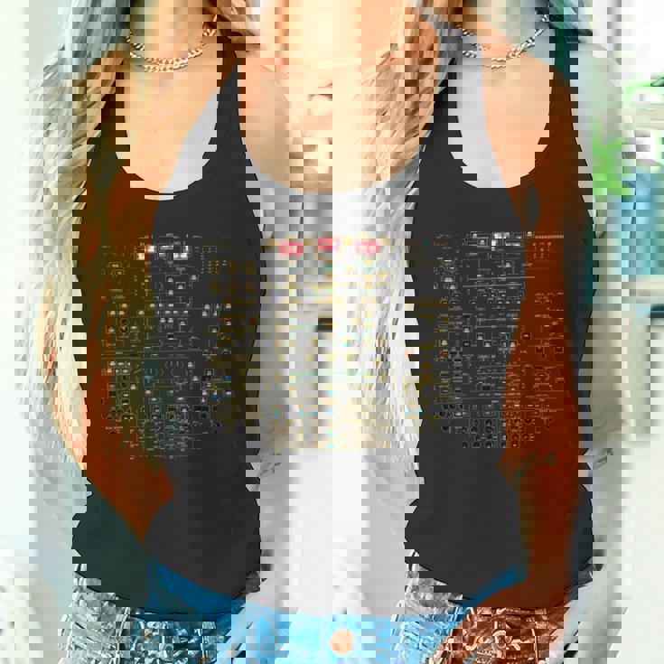 A320 オーバーヘッドパネル ライト付き 航空旅客機パイロット 長袖tシャツ タンクトップ