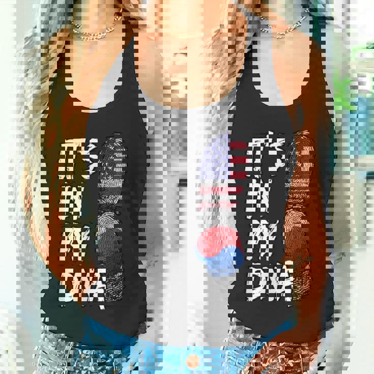 America American USA South Korea Korean It's In My DNA Flag Tank Top