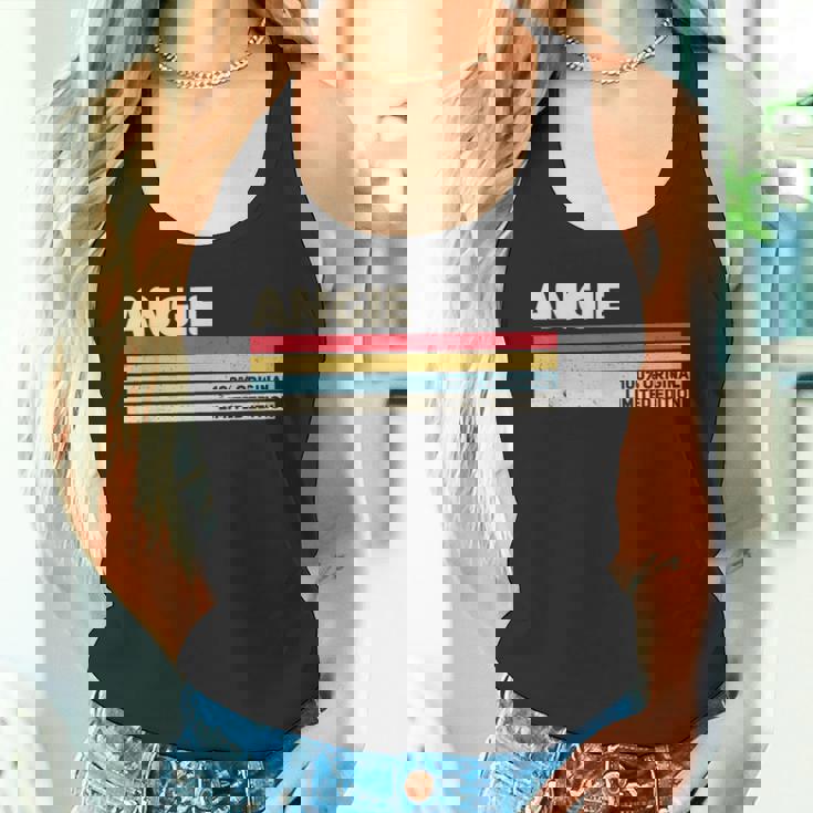 Angie パーソナライズ 名前 レトロ ヴィンテージ 70年代 80年代 90年代 誕生日 タンクトップ