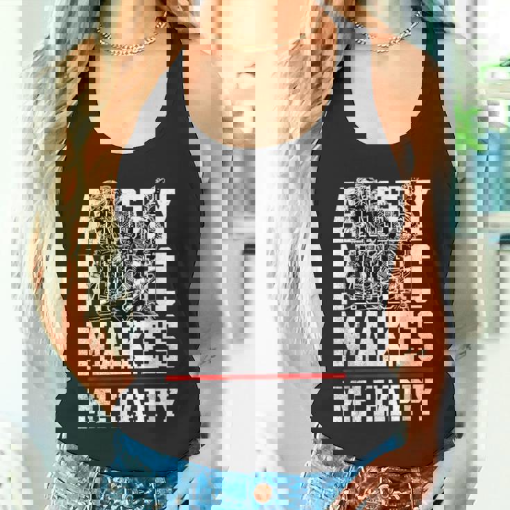 Angry Music Make Me Happy Heavy Metal Metalheads タンクトップ