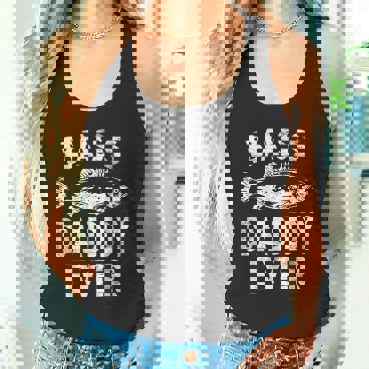 Bass Daddy Ever Fishing Daddy Father's Day タンクトップ