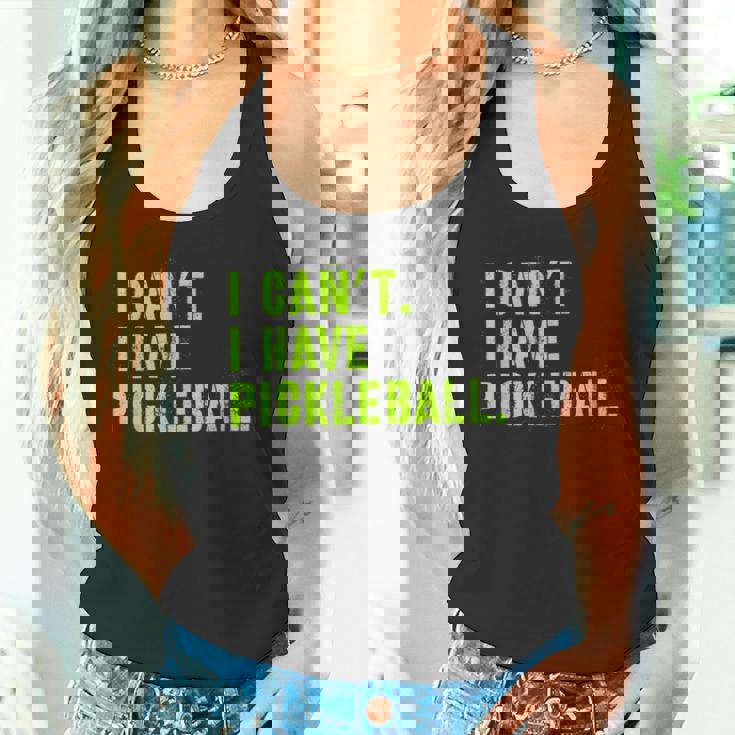 I Can't I Have Pickleball、皮肉、面白いピックルボール タンクトップ