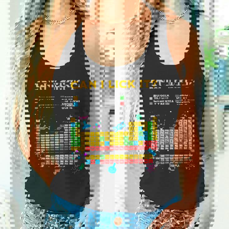 Can I Lick It 周期表 面白い 科学 先生 学生 タンクトップ