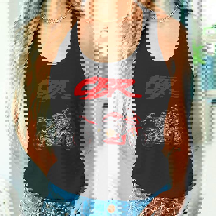 Cbr、オートバイ、オートバイ、ロードレース、バイカー、スポーツバイク、Cbr。 タンクトップ