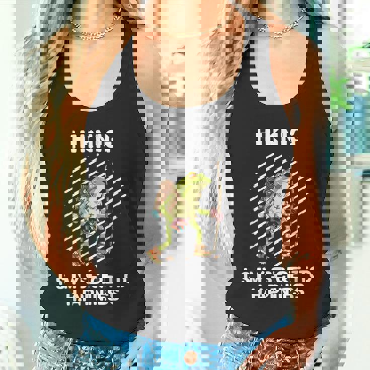 Cute Frog Hiking Is Myecret To Happiness カエル タンクトップ