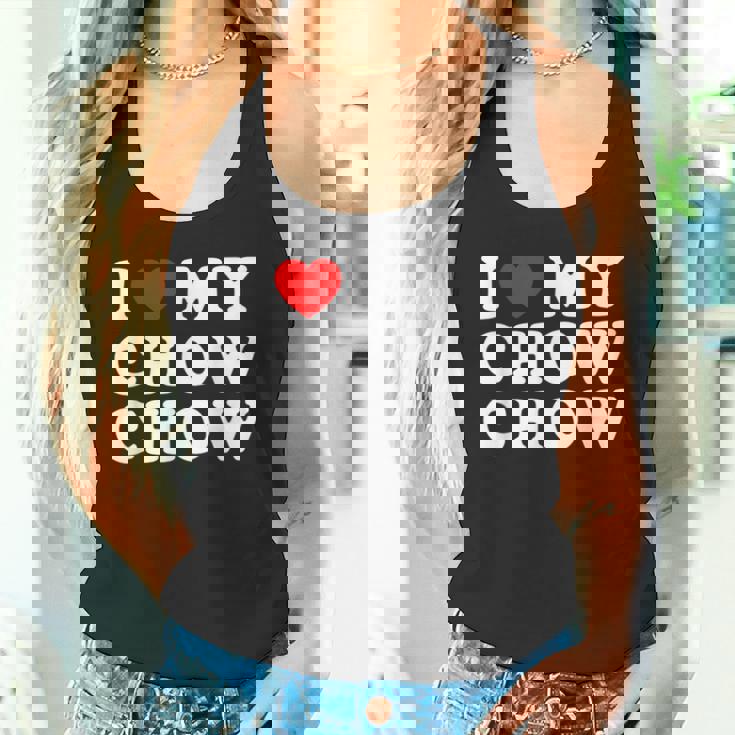 Dog I Love My Chow Chow Chow タンクトップ