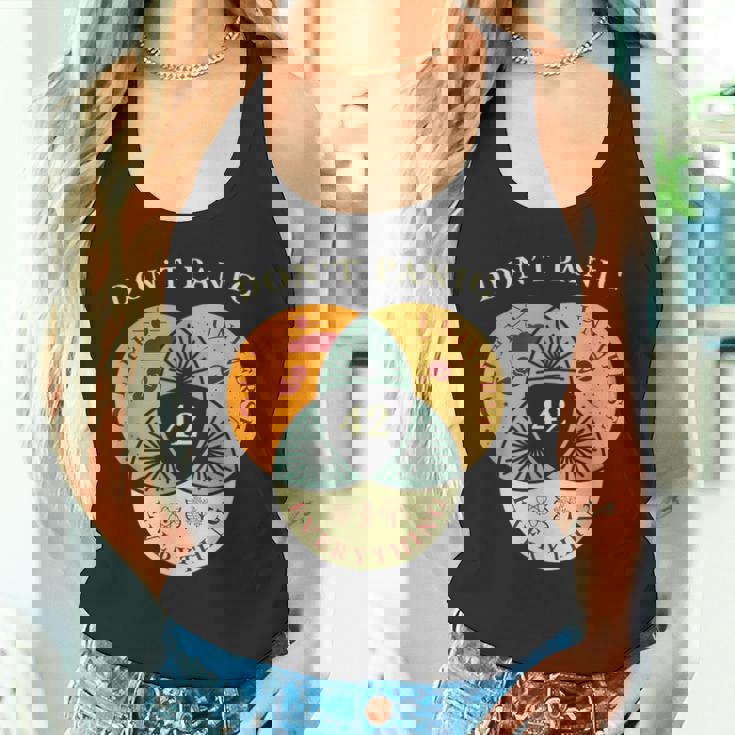 Don't Panic Life Universe Everything 42F 宇宙愛好家 タンクトップ