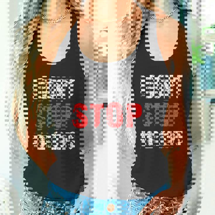 I Don'ttop For Cops ランニング用 タンクトップ