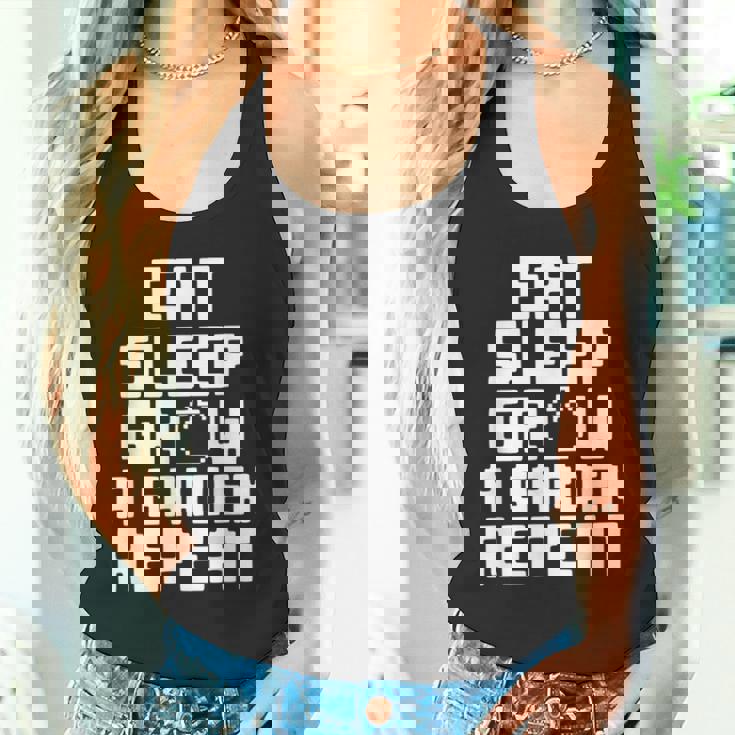 Eatleep Grow A Garden Repeat 面白い ガーデニング ゲーム タンクトップ