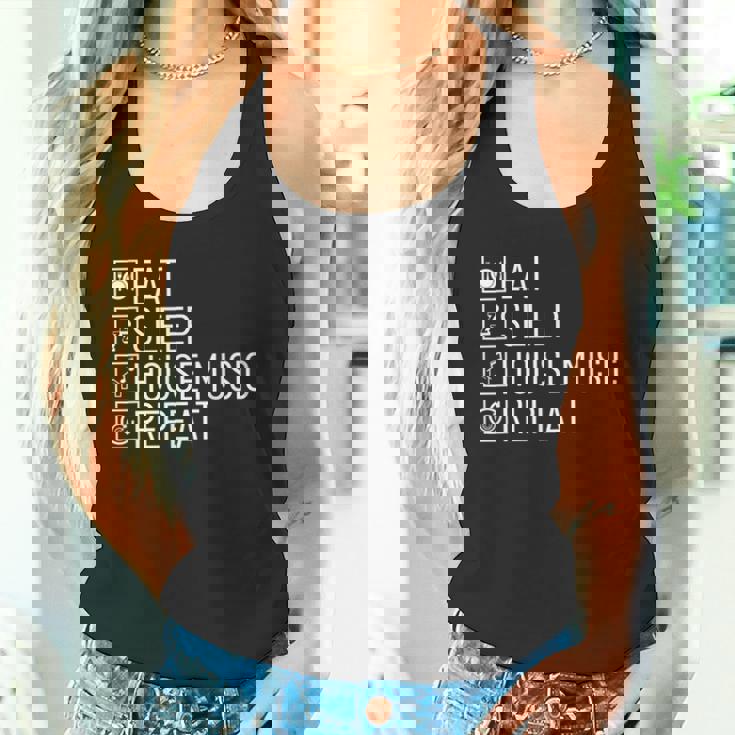 Eatleep House Music リピート Edm Lover Djハウスミュージック タンクトップ