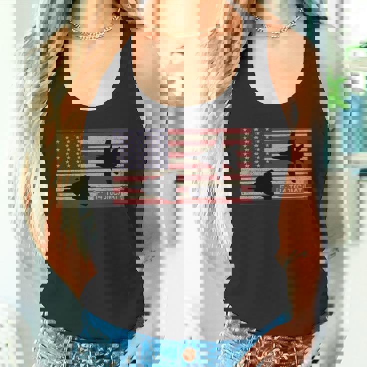 F-14 トムキャット ジェット戦闘機 アメリカの国旗 長袖tシャツ タンクトップ