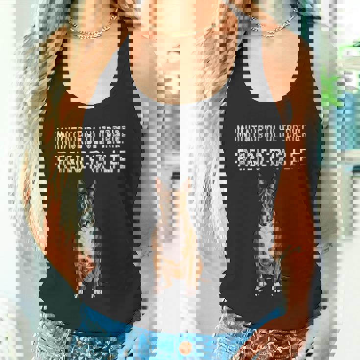 Friend For Life Of Bull Terrier ミニチュアドッグ タンクトップ