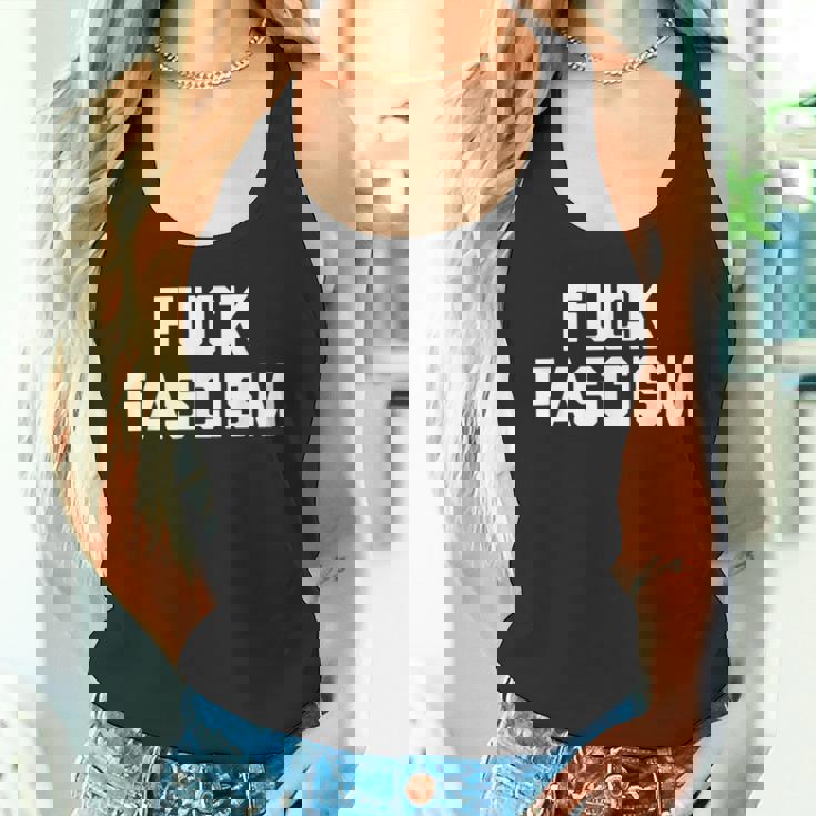 Fuck Fascism 面白い 言って クール ノベルティ 政治 タンクトップ