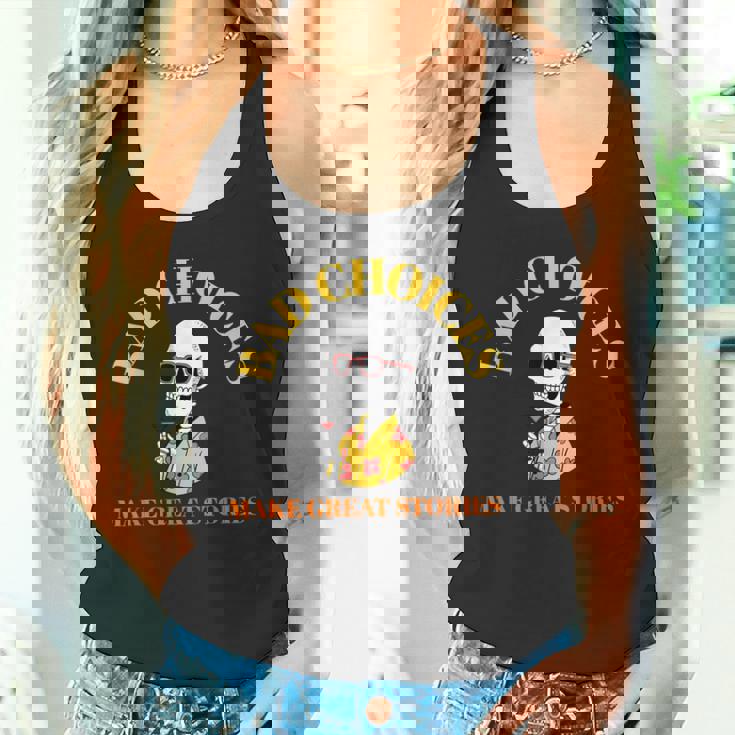 Bad Choices Make Greattories スケルトンカクテルパーティー タンクトップ