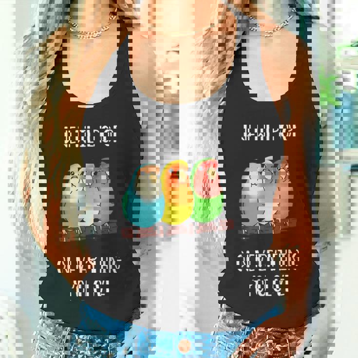 Cute Lovebirds Will Poop On All You Love タンクトップ