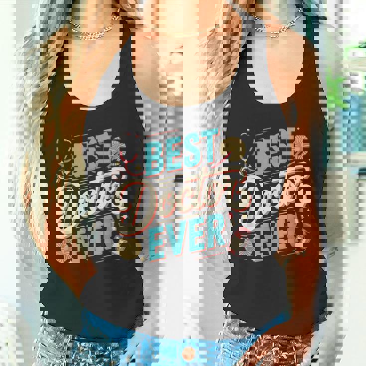 Doctor Memes テキスト Doctors Best Doctor Ever タンクトップ