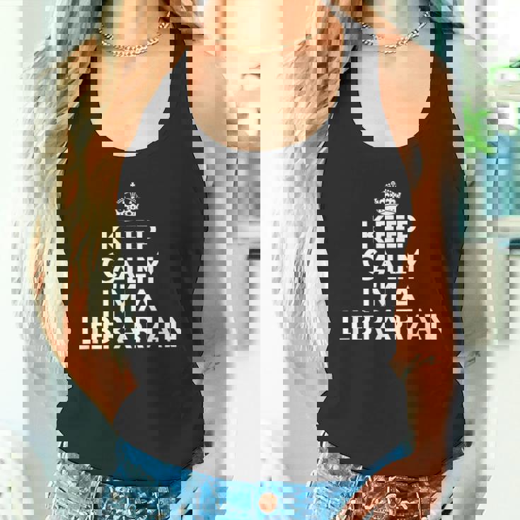 Librarian Keep Calm I'm A Librarian タンクトップ