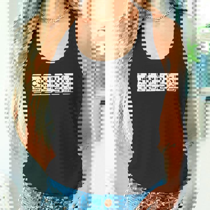 Genius Ge-Ni-U-S 化学元素科学周期表 タンクトップ