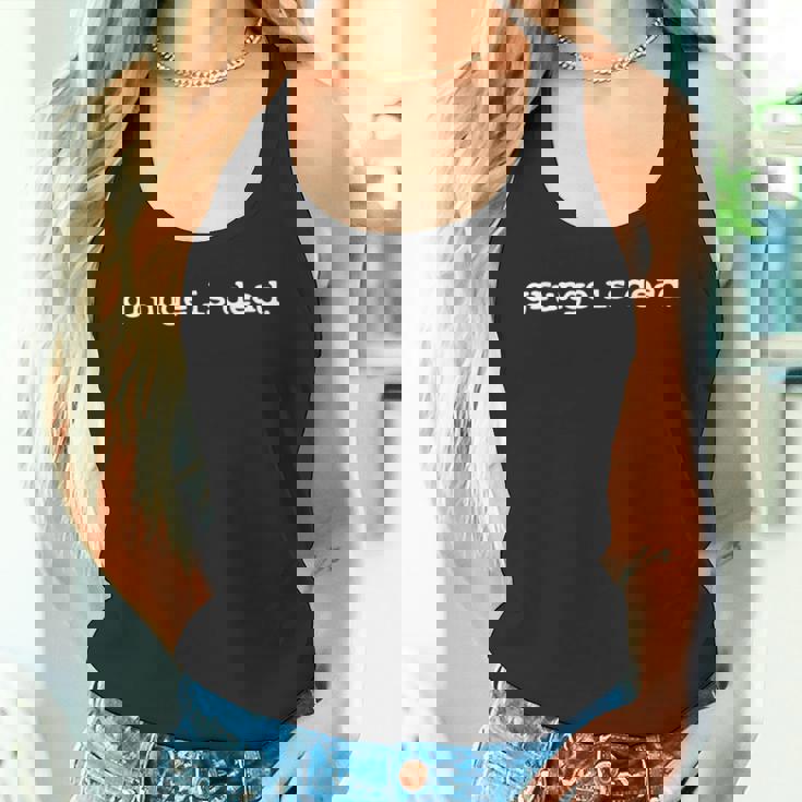 Grunge Is Dead Rock 90年代オルタナティブ シアトル音楽スローガン タンクトップ